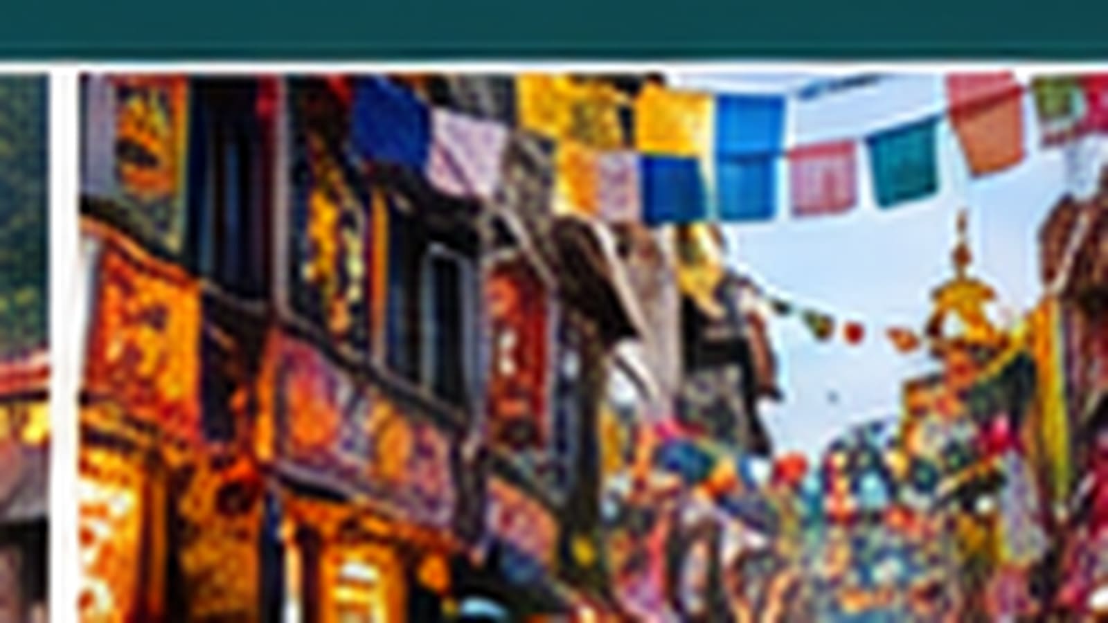 A narrow street in Kathmandu's Thamel district
